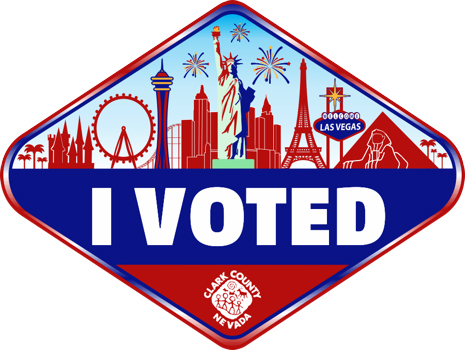 Clark County Nevada I Voted Sticker