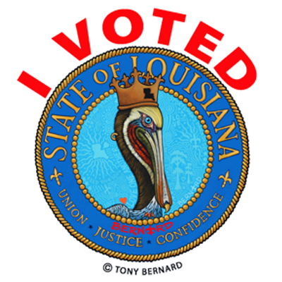 Louisiana Secretary of State I Voted Sticker