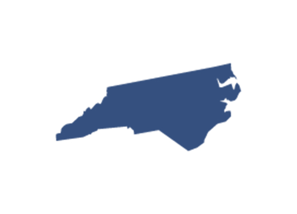 The shape of the state of North Carolina