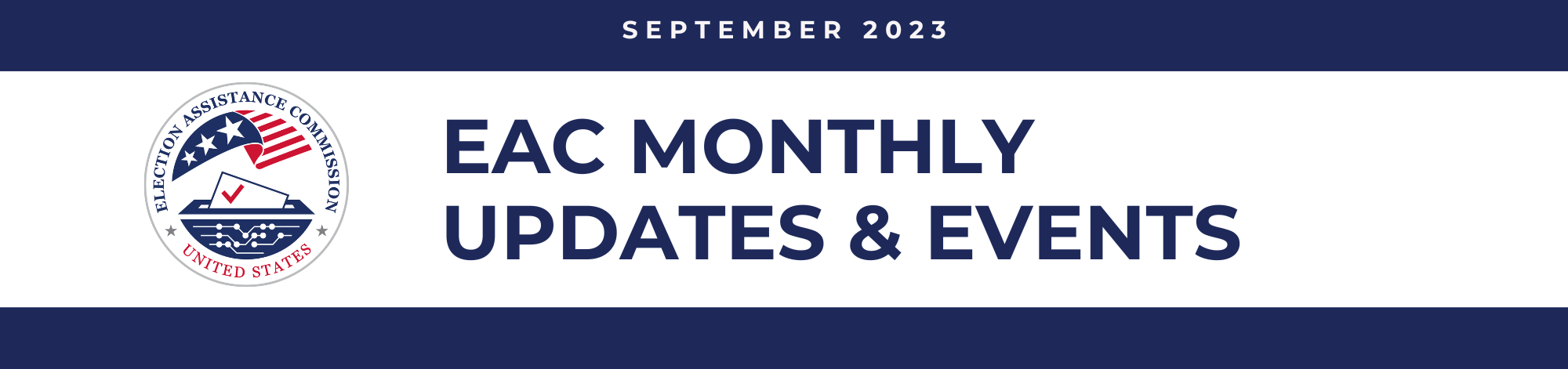 EAC Newsletter Banner: EAC Logo, "September 2023 | EAC Monthly Updates & Events"