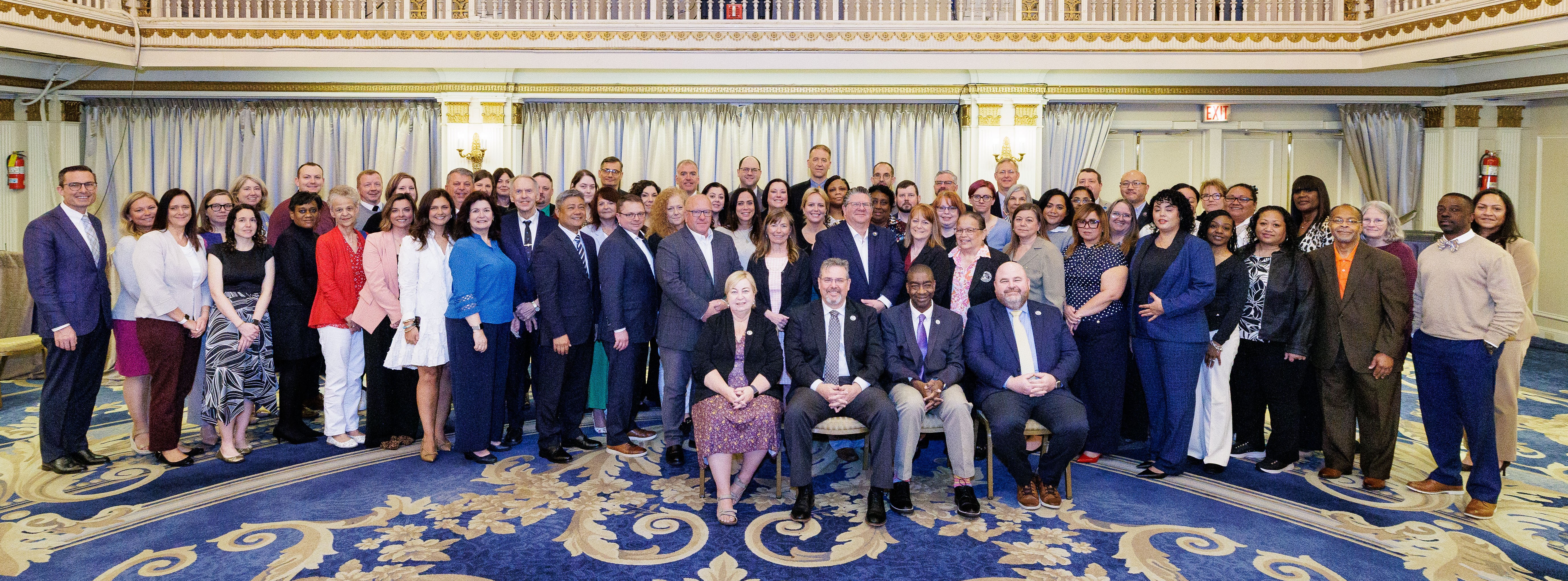 Group photo of Standards Board Members at the 2026 EAC Standards Board Annual Meeting held in person in Chicago, IL (April 16-17, 2026). 