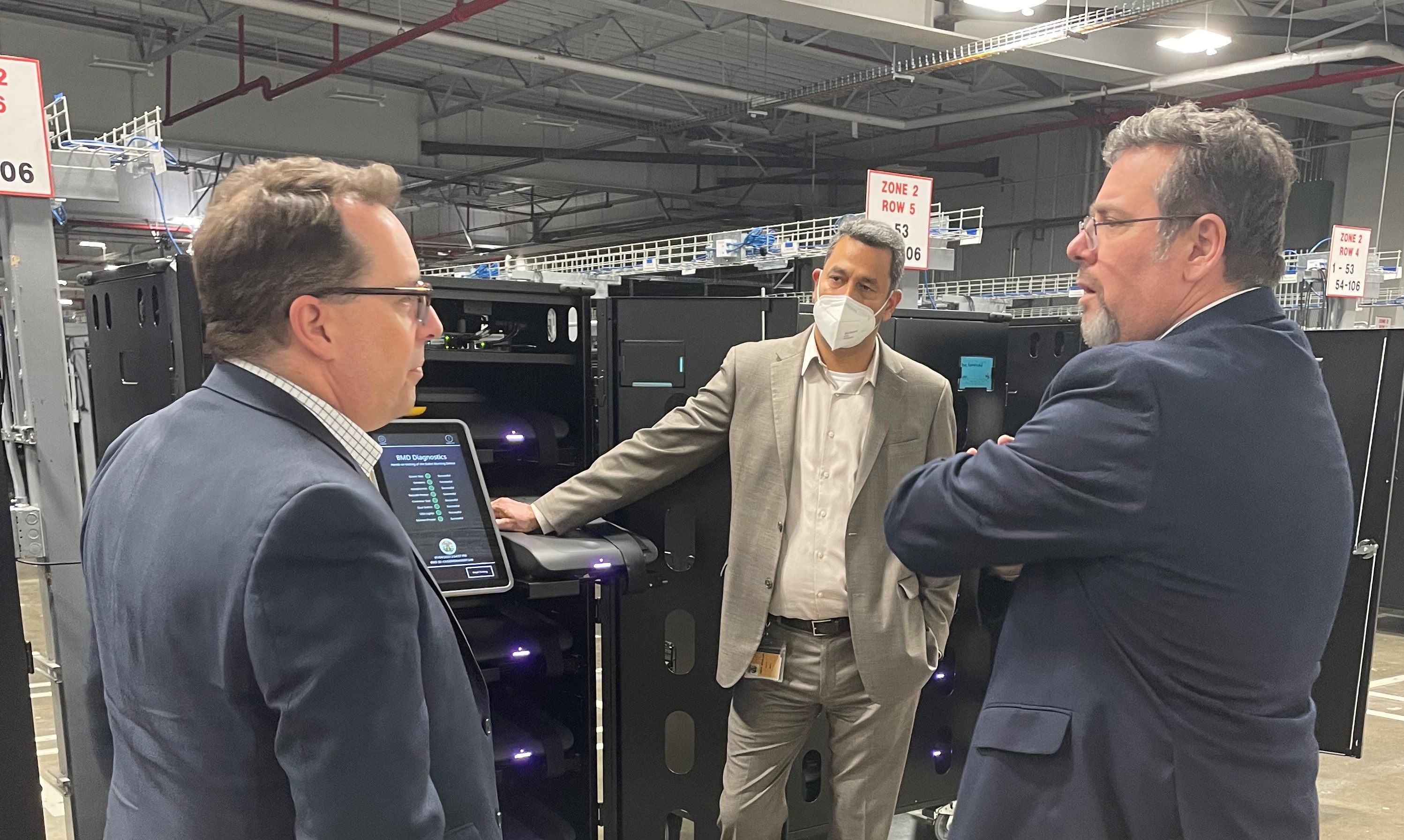 Commissioner Palmer touring the VSAP facility