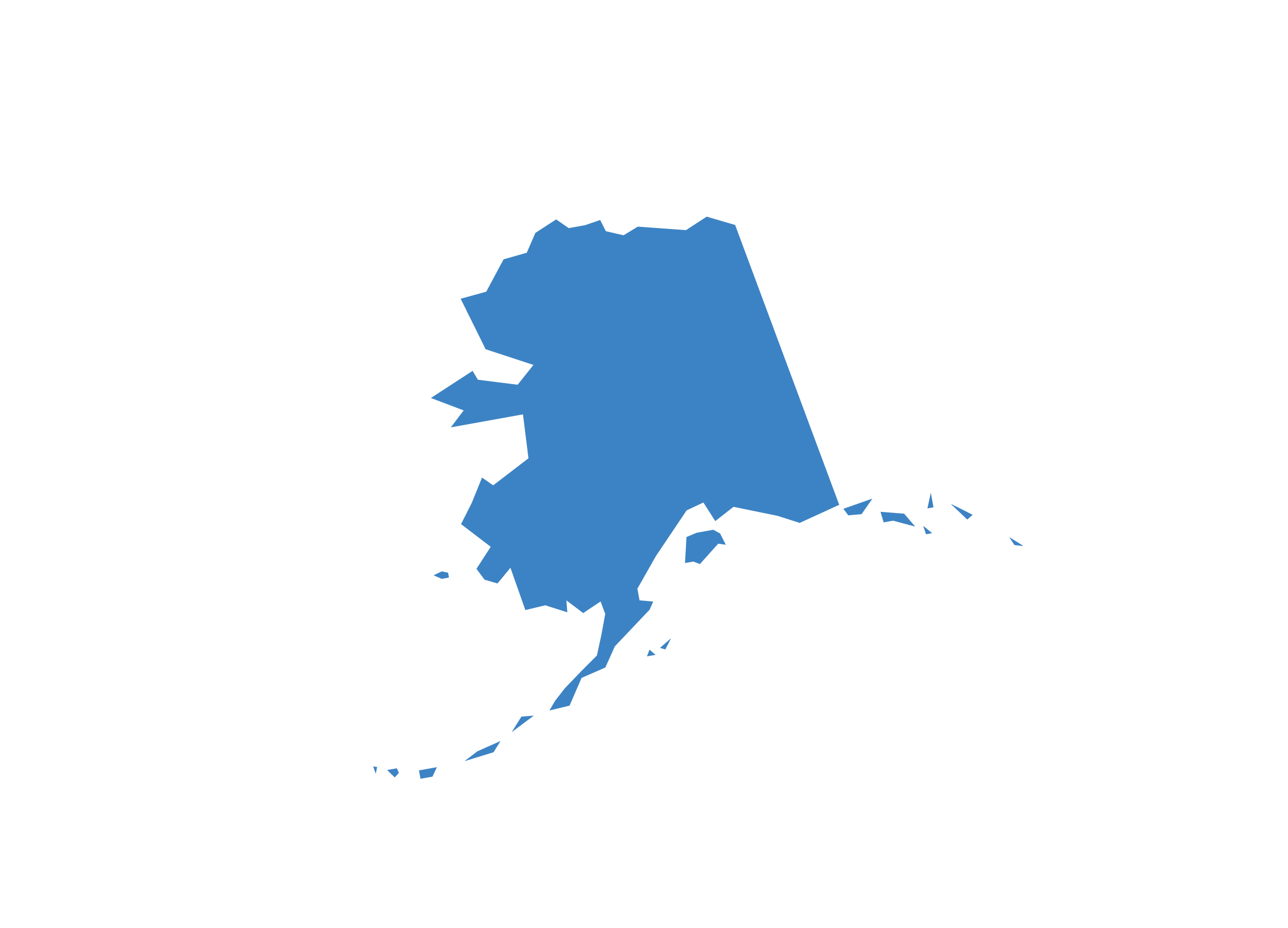 The shape of the state of Alaska