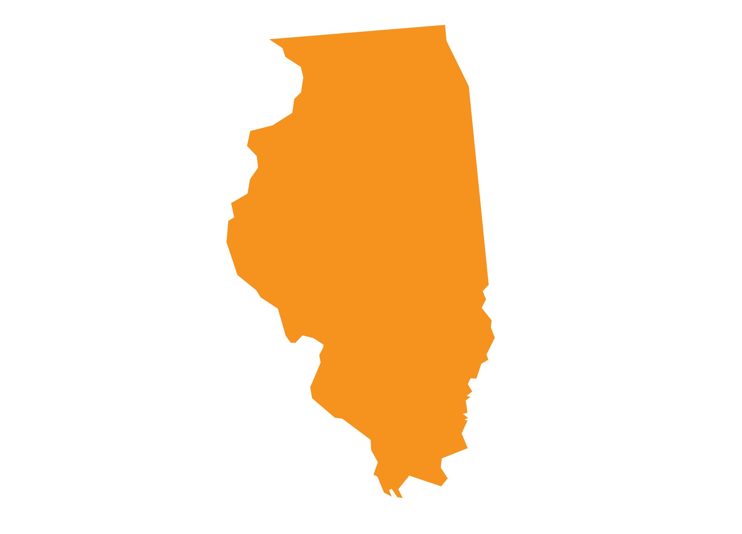 The shape of the state of Illinois