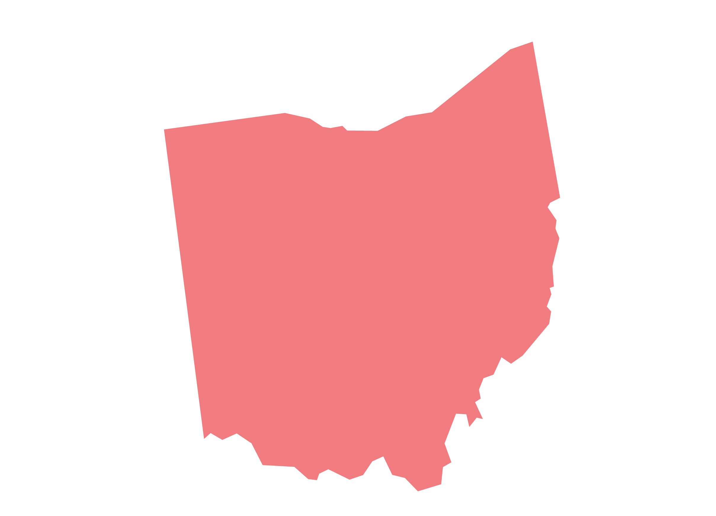 The shape of the state of Ohio