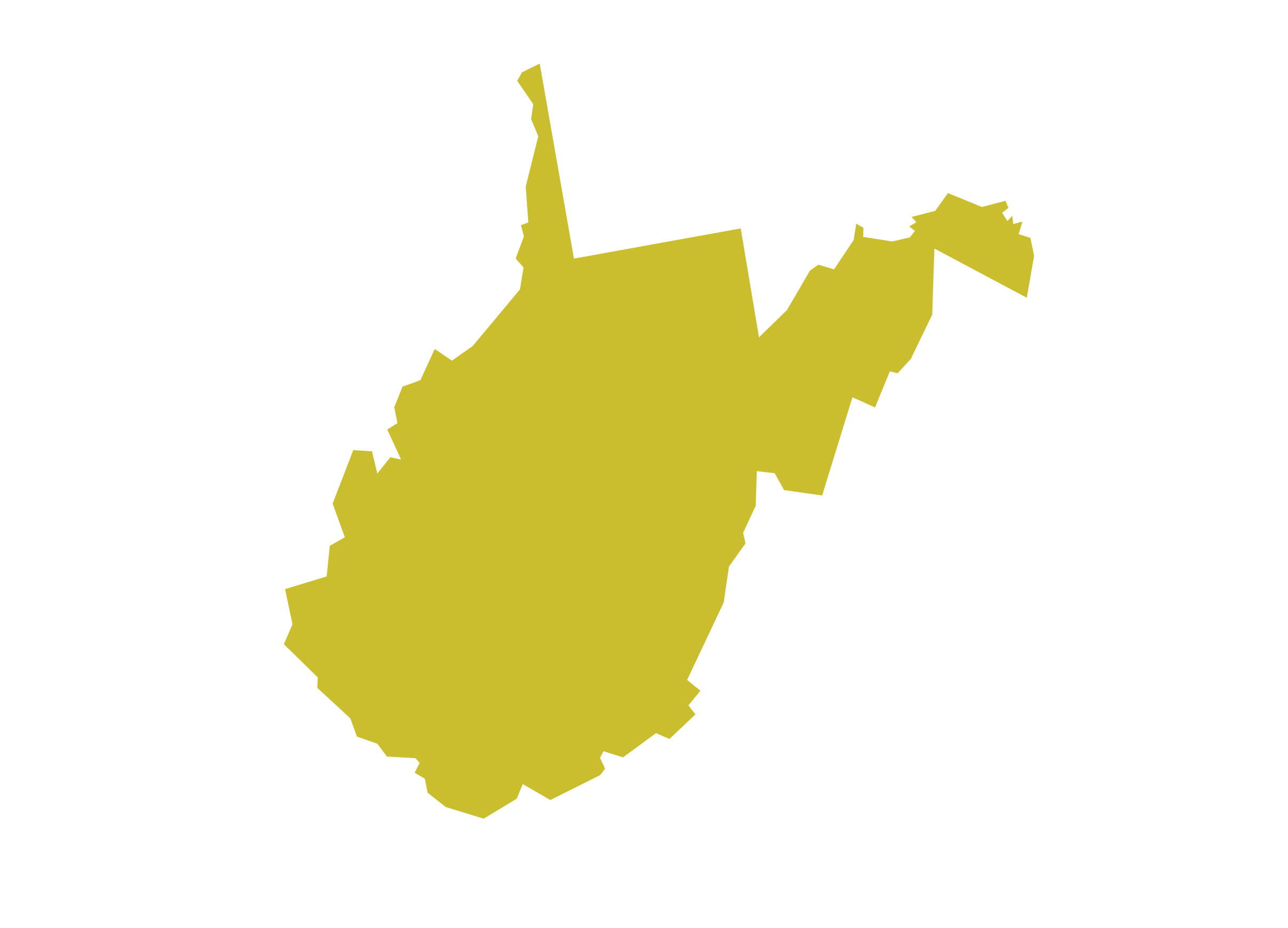 shape of West Virginia