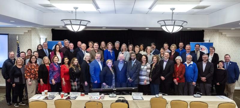Group Photo Taken of Local Leadership Council (LLC) Members at the 2024 EAC LLC Annual Meeting held in-person in Arlington, VA.