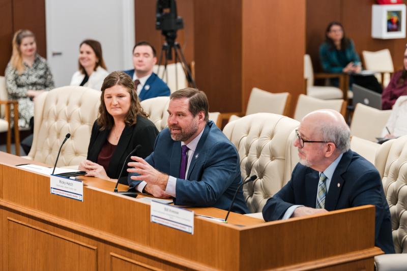 Speakers from the second panel, “The Value of Professional Election Audit Principles.” From left to right: Amanda Harlan, Auditor and Commissioner of Elections, Monroe County, Iowa; Ricky Hatch, Clerk/Auditor, Weber County, Utah; Bill Kresse, Former Commissioner, Chicago Board of Election Commissioners, Illinois. 