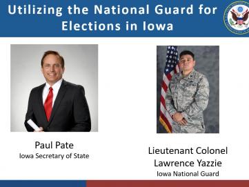 Title slide with headshots of SOS Paul Pate and Lt Col Lawrence Yazzie