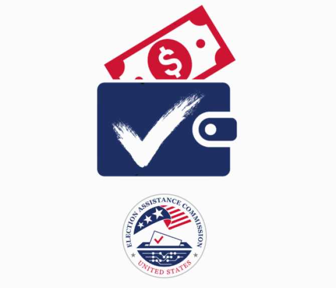 Graphic of wallet, dollar bill, and checkmark. EAC seal at bottom. 