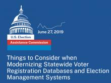 2019 Election Data Summit: Announcing our Voter Registration Database Modernization Panelists