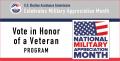 EAC Celebrates Military Appreciation Month. Vote in Honor of a Veteran Program.