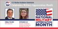 EAC Celebrates Military Appreciation Month. Donald Palmer and Stephanie Iles