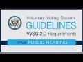 Voluntary Voting System Guidelines VVSG 2.0